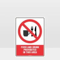 Prohibition Food And Drink Prohibited Sign