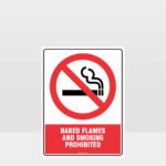 Prohibition Naked Flames And Smoking Prohibited Sign