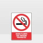 Prohibition Naked Flames And Smoking Prohibited Sign