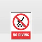 Prohibition No Diving Sign