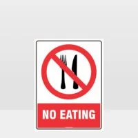 Prohibition No Eating Sign