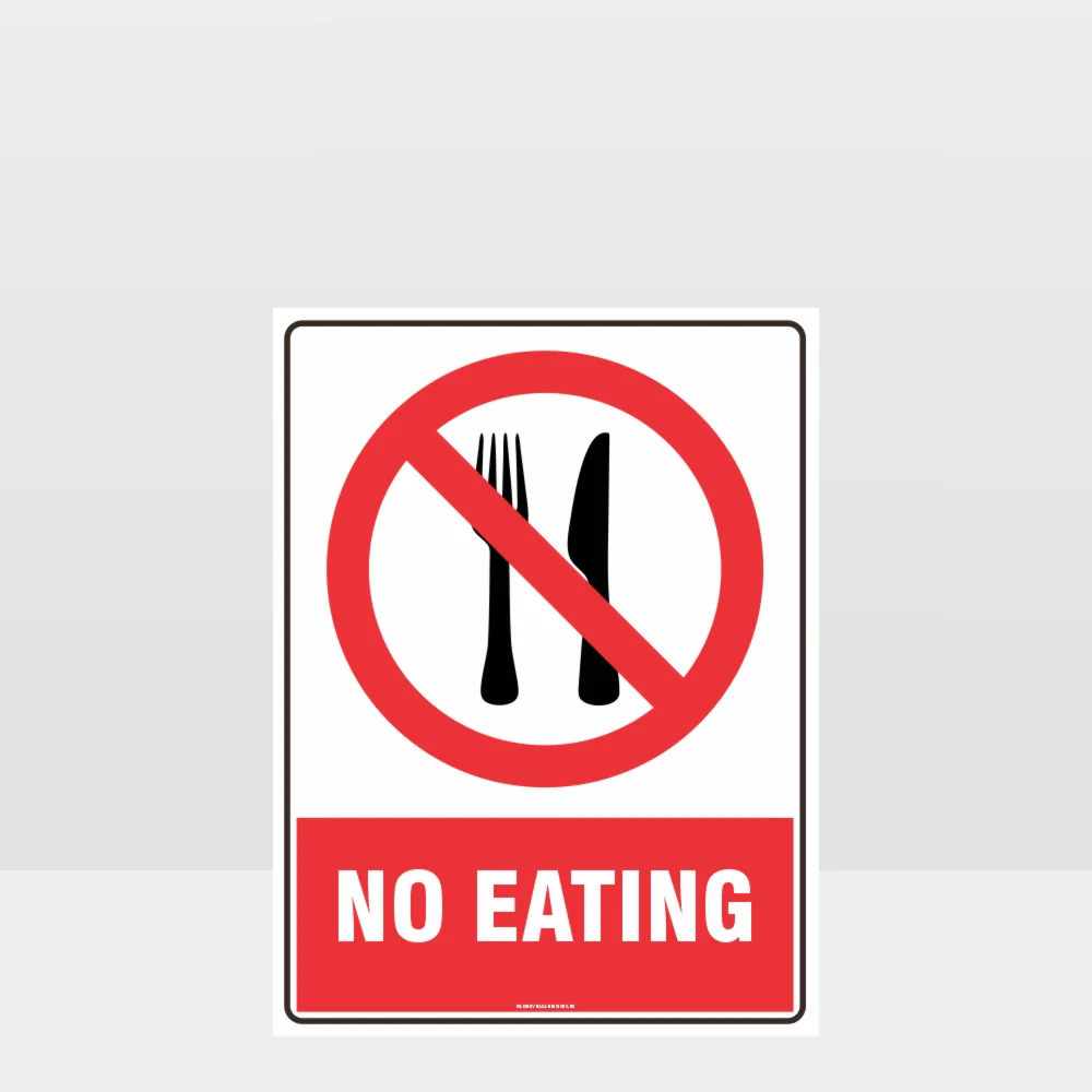 Prohibition No Eating Sign Prohibition No Eating Sign