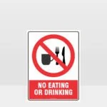 Prohibition No Eating or Drinking Sign
