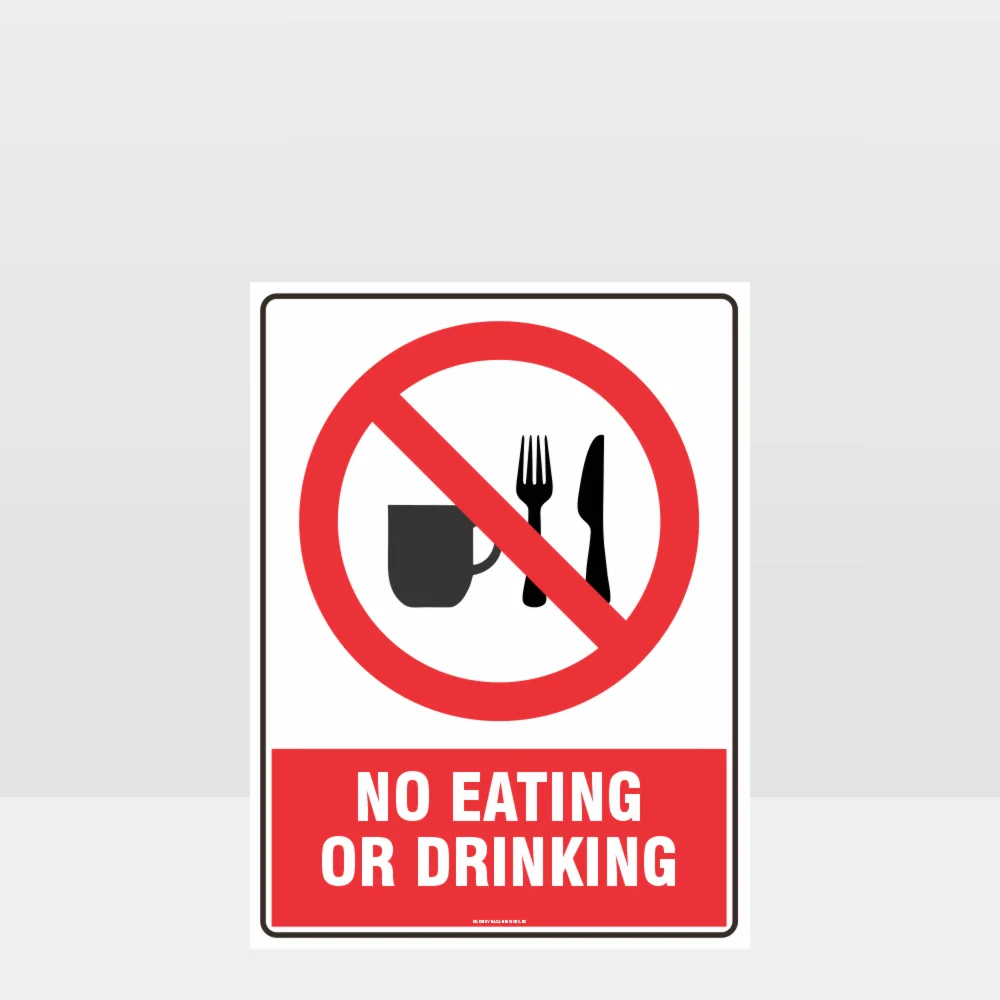 Prohibition No Eating or Drinking Sign Prohibition No Eating or Drinking Sign