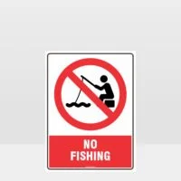 Prohibition No Fishing Sign