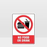 Prohibition No Food Or Drink Sign