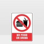 Prohibition No Food Or Drink Sign