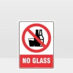 Prohibition No Glass Sign