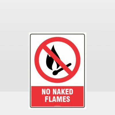 Prohibition No Naked Flames Sign