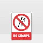 Prohibition No Sharps Sign