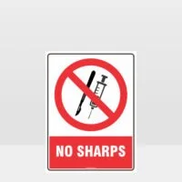 Prohibition No Sharps Sign