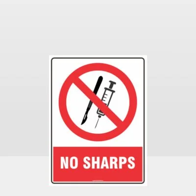 Prohibition No Sharps Sign
