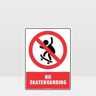 Prohibition No Skateboarding Sign