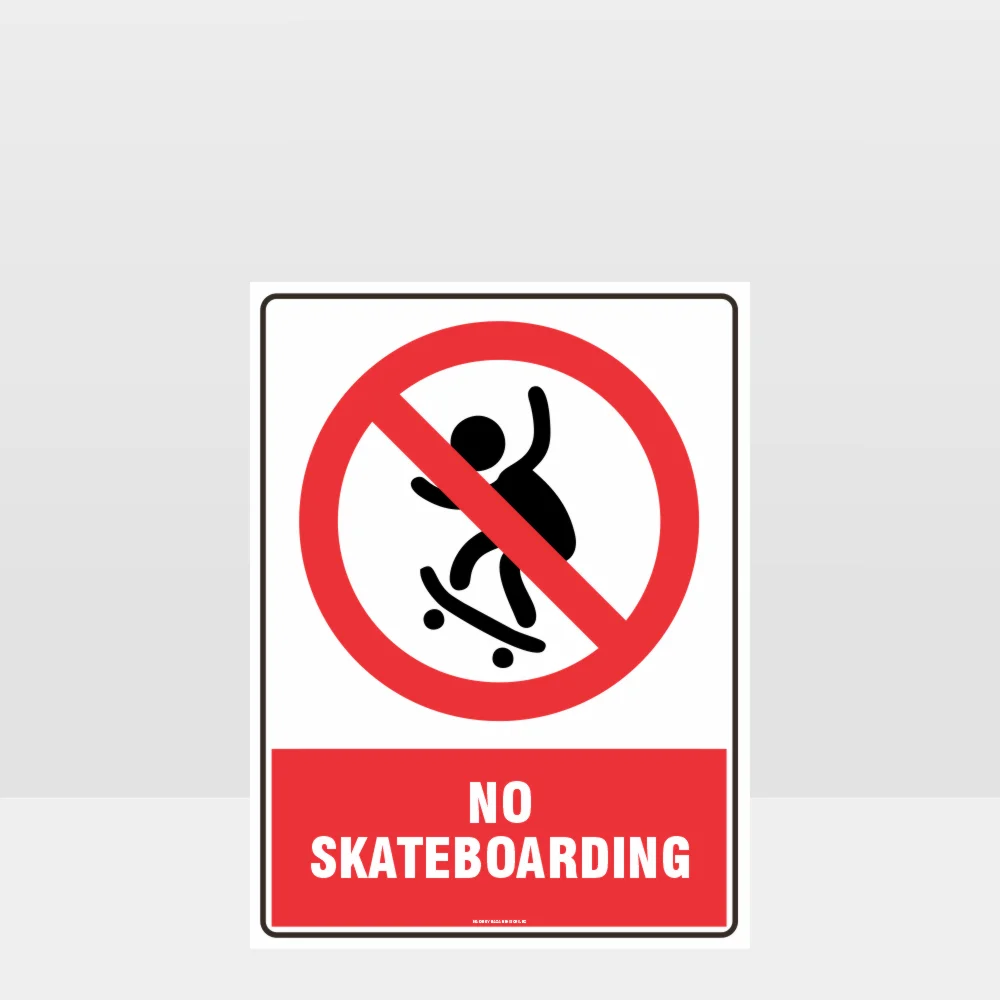 Prohibition No Skateboarding Sign