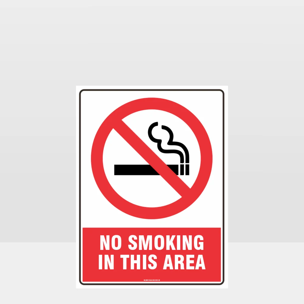 Prohibition No Smoking In This Area Sign