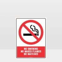 Prohibition No Smoking No Naked Flames Sign