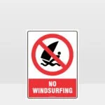 Prohibition No Windsurfing Sign