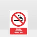Prohibition Oxygen Cylinders Storage Area Sign