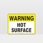 Warning Hot Surface Sign