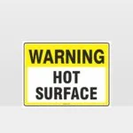 Warning Hot Surface Sign