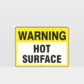 Warning Hot Surface Sign