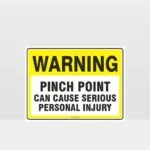 Warning Pinch Point Sign