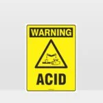 Warning Acid Sign