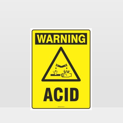 Warning Acid Sign