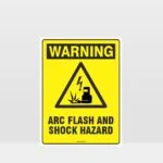 Warning Arc Flash And Shock Hazard Sign