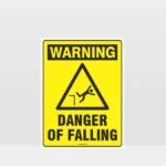 Warning Danger Of Falling Sign
