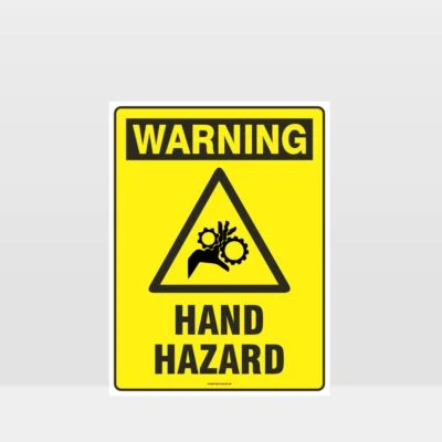 Warning Hand Hazard Sign