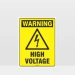 Warning High Voltage Sign