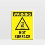 Warning Hot Surface Sign