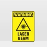 Warning Laser Beam Sign