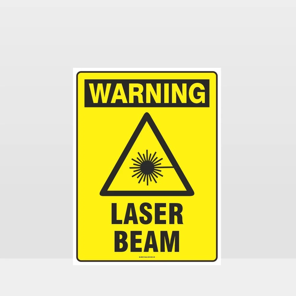 Warning Laser Beam Sign