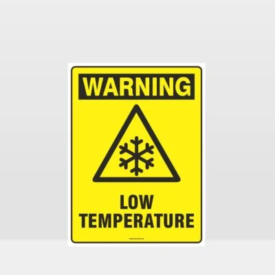 Warning Low Temperature Sign