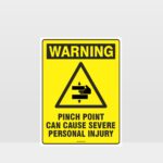 Warning Pinch Point Sign