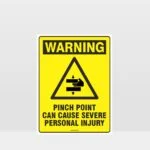 Warning Pinch Point Sign