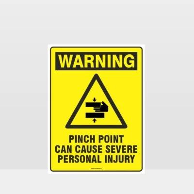 Warning Pinch Point Sign