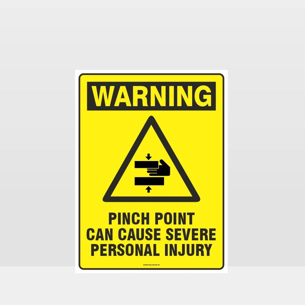 Warning Pinch Point Sign