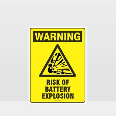 Warning Risk Of Battery Explosion Sign