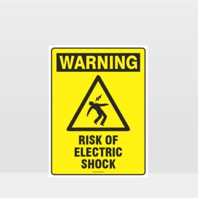 Warning Risk Of Electric Shock Sign