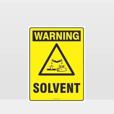 Warning Solvent Sign