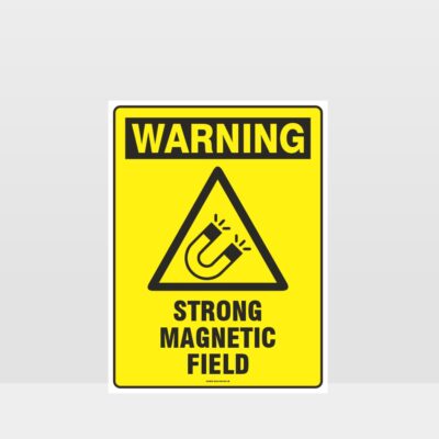 Warning Strong Magnetic Field Sign