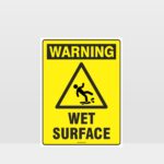 Warning Wet Surface Sign