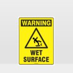 Warning Wet Surface Sign