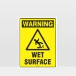 Warning Wet Surface Sign