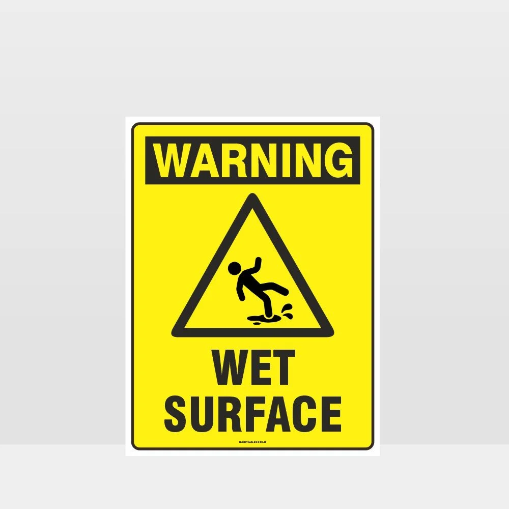 Warning Wet Surface Sign