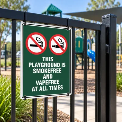 This Playground Is Smoke And Vape Free At All Times Sign