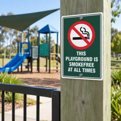 This Playground Is Smokefree At All Times Sign